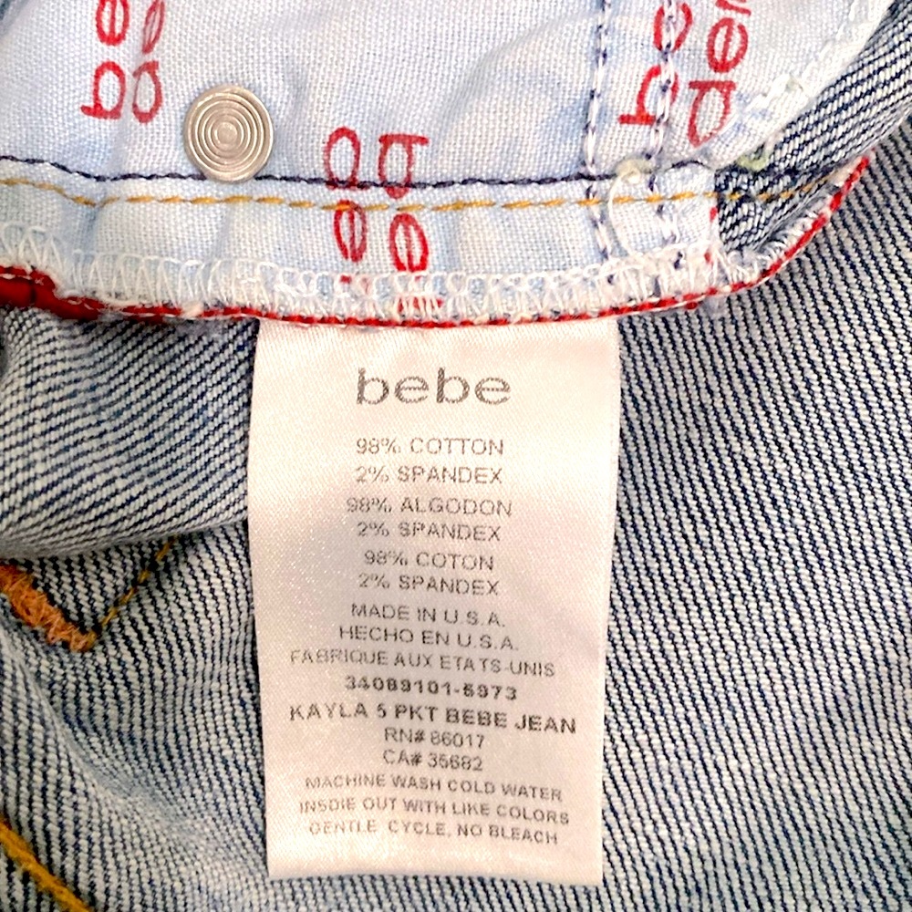 Bebe Denim Jean Like New Excellent Condition - Picture 11 of 13